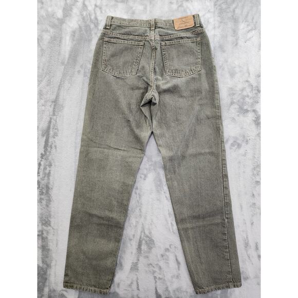 Vintage Eddie Bauer High Rise Relaxed Fit Tapered Leg Jeans Size 10 Green Denim - Picture 4 of 16